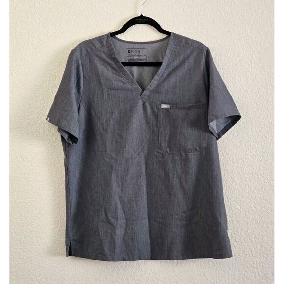 Figs Catrina Scrub Top One Pocket Graphite Size XL Gray - Picture 8 of 8